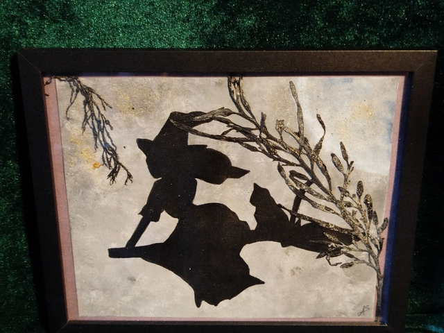 Sorcière sur son balai