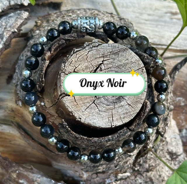 Bracelet d'Onyx Noir