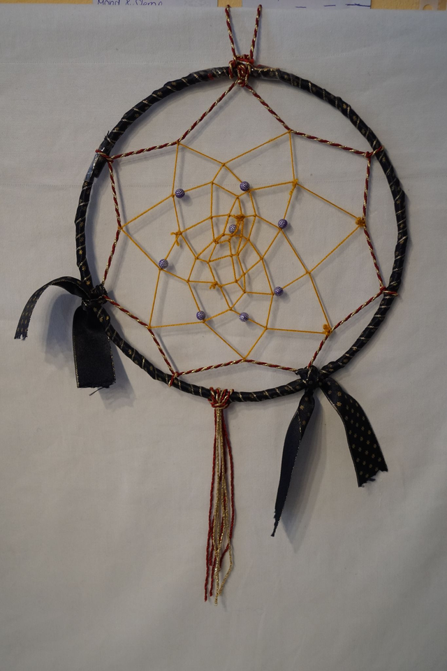 Traumfänger "Schwarz-Gold"