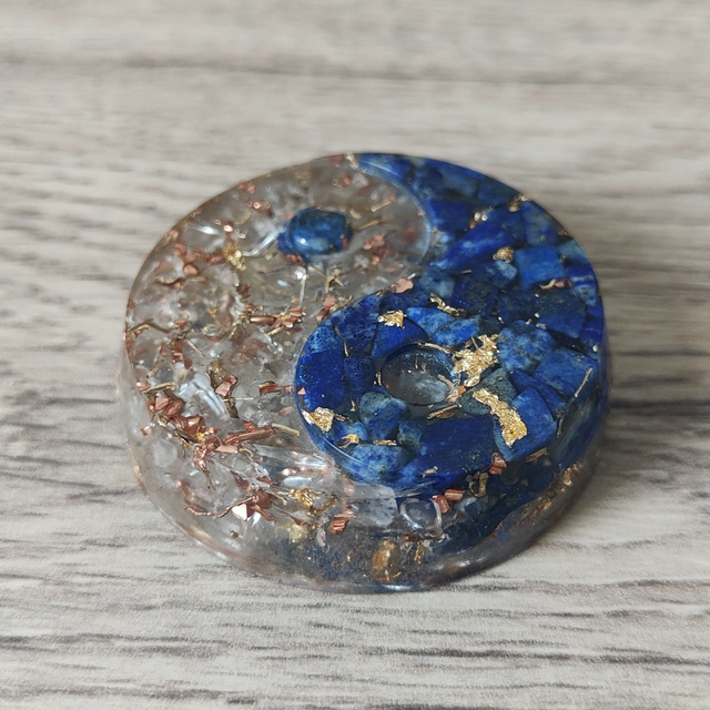 Palet yin et yang Lapis-lazuli 