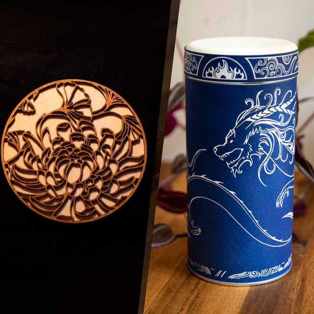 Pack complet dragon - Tasse, sous tasse + boîte à thé