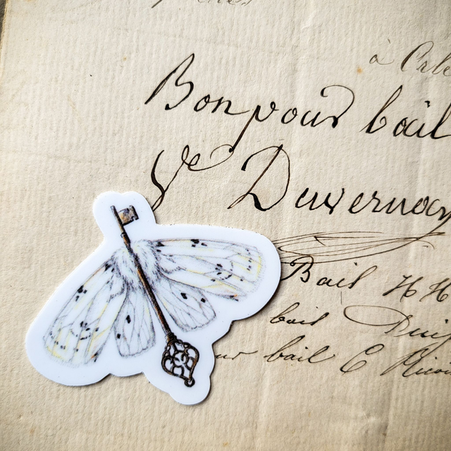 Stickers &quot;Clef Papillon de nuit&quot;