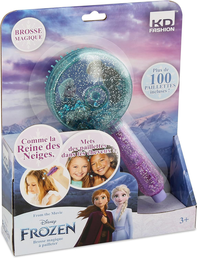 KID FASHION - REINE DES NEIGES 2- Brosse magique à paillettes