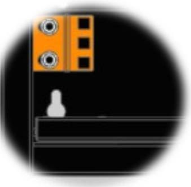 kit staffe 19&#039;&#039; colore nero 1u