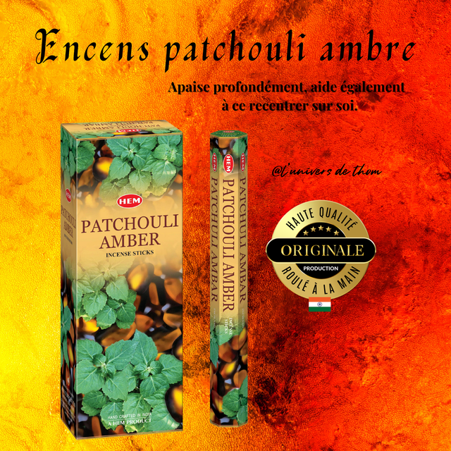 Encens HEM Ambre patchouli