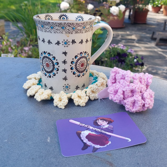 Dessous de verre fleuri