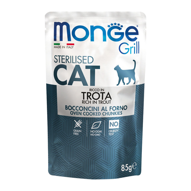 MONGE CAT GRILL STERILIZED TROTA