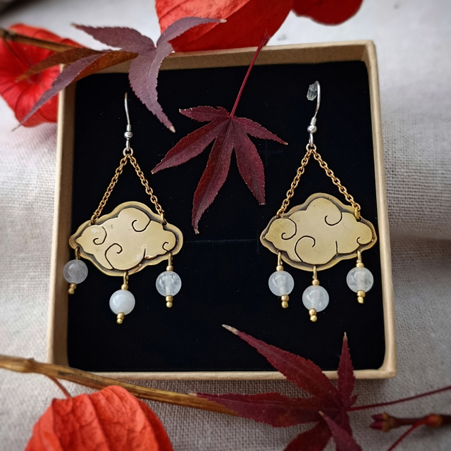 ONIRISMES - Boucles d'oreilles "Tefnout" 