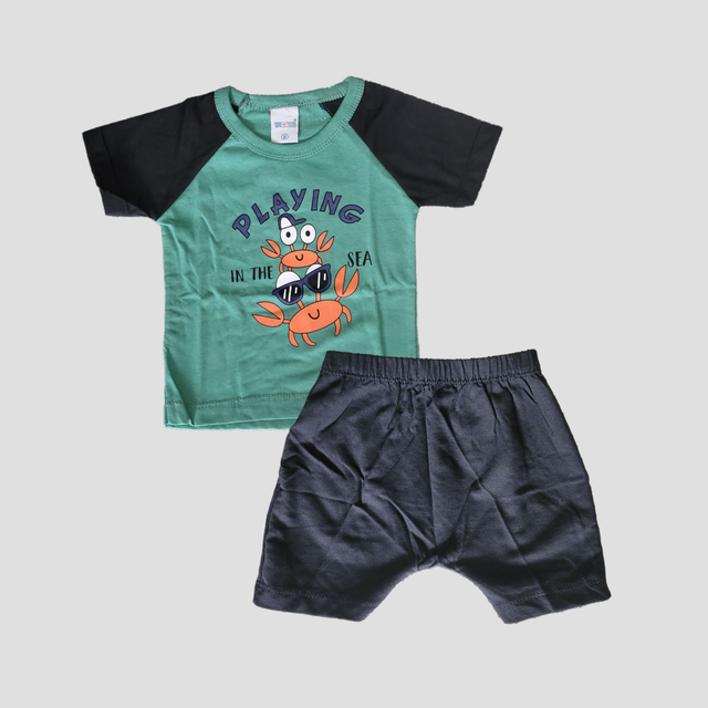 Conjunto Menino Moletinho Verde