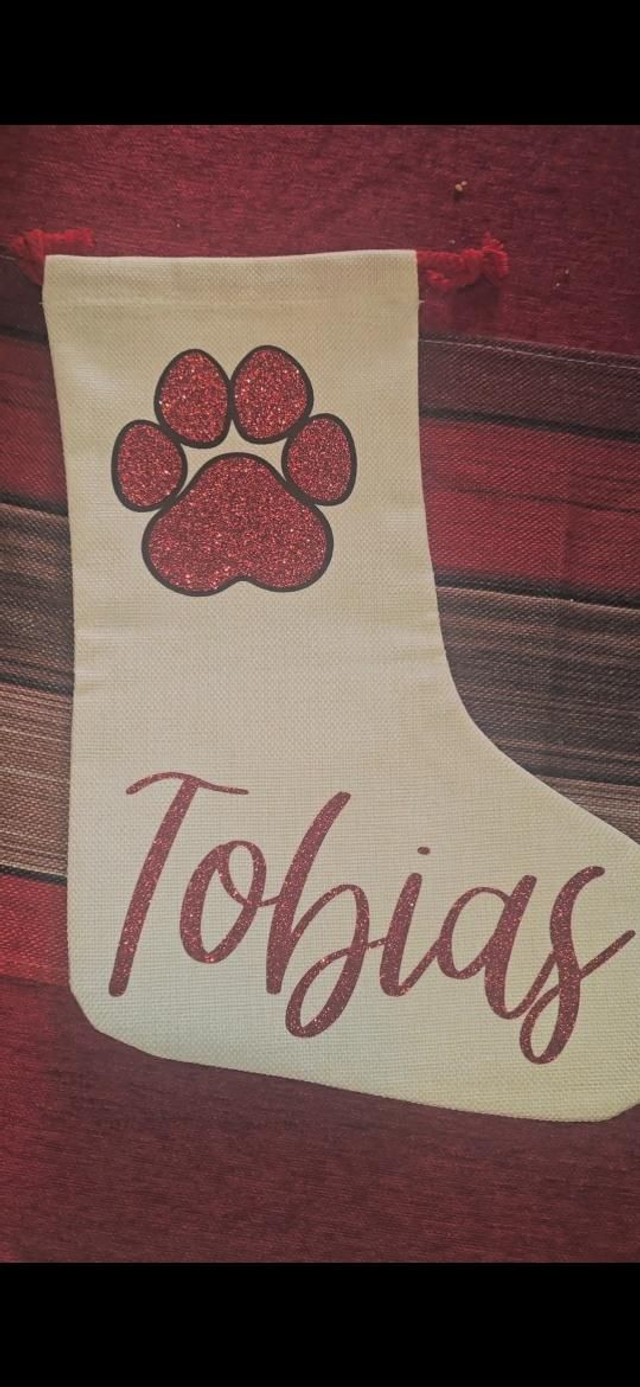 🐾 Personalised Glitter Paw Stock