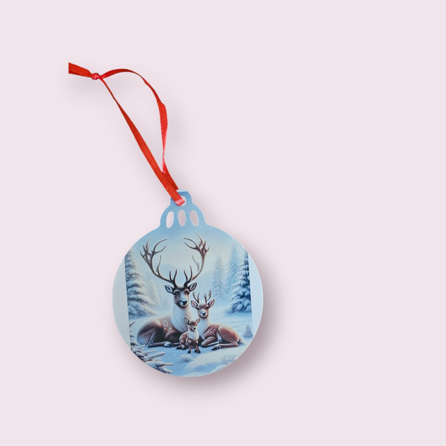 Boule de Noël attache cerfs