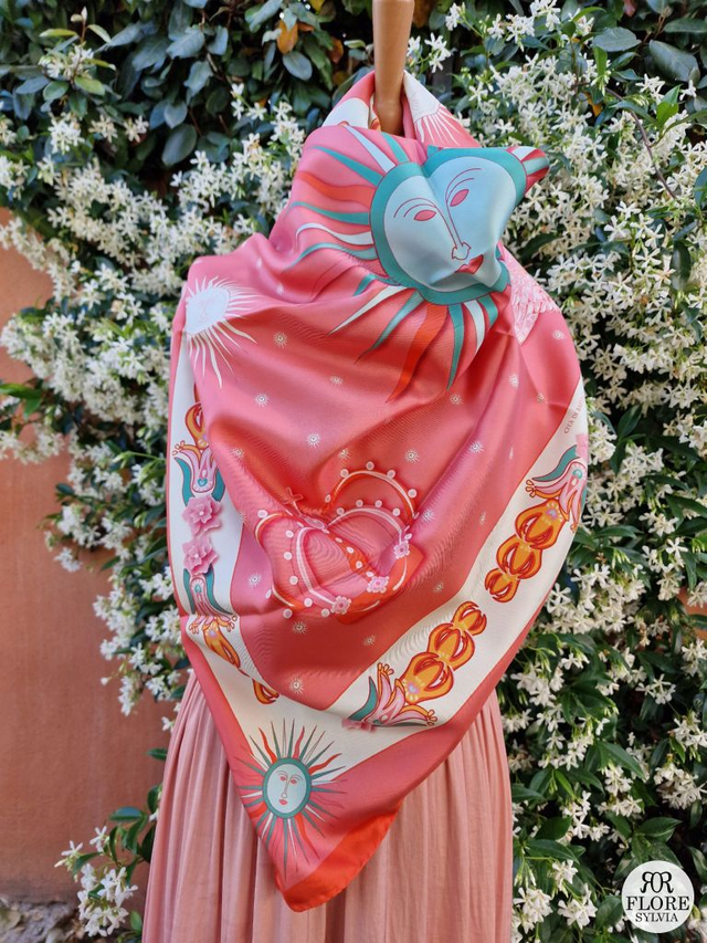 CARRÉ SOLE CORAIL 90 