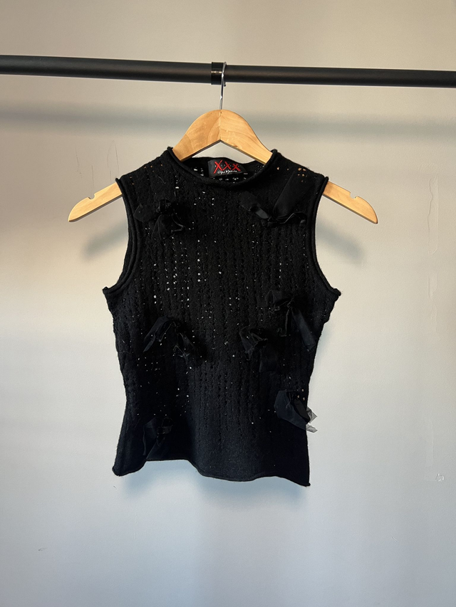 Bows wool tank top #0008