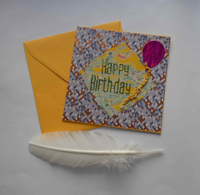 Carte artisanale Happy Birthday
