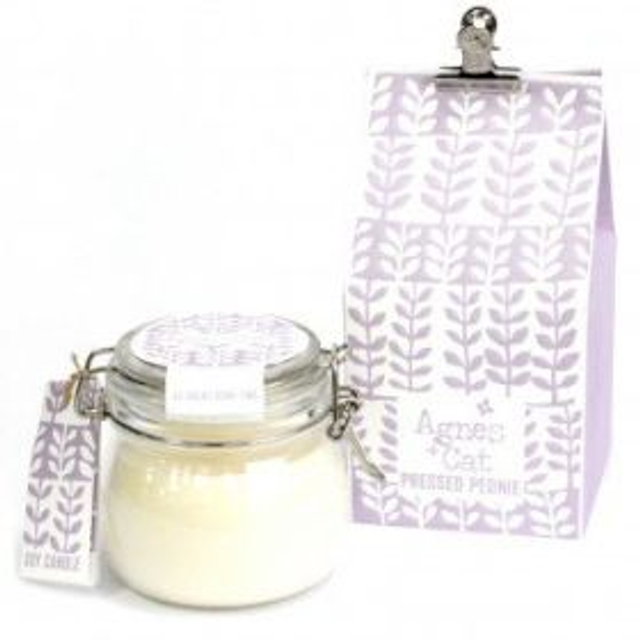 Bougie pot 400g - Pivoine Pressée