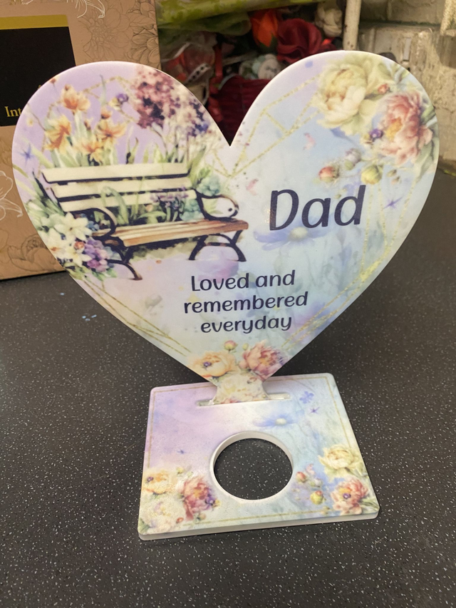 Dad tea light holder