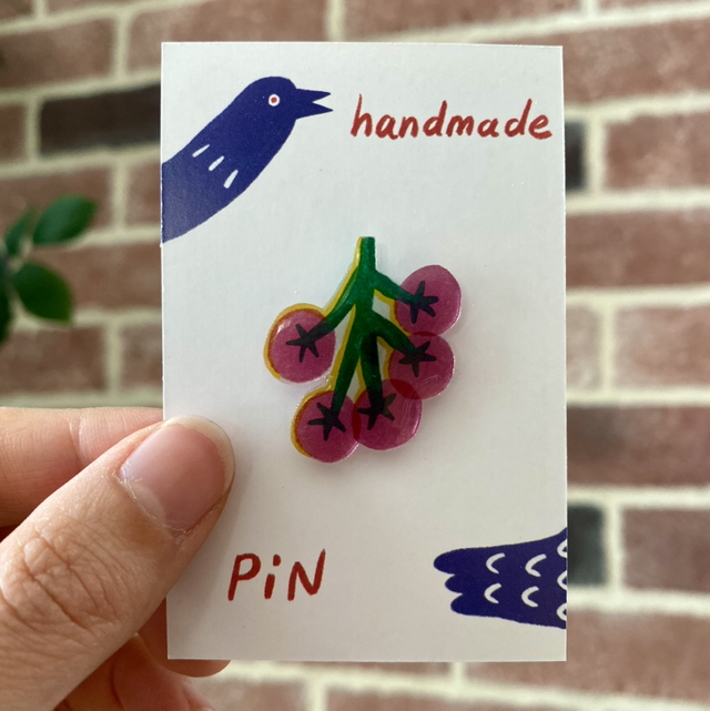 Handmade Tomato Pin 