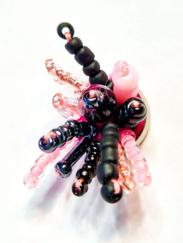 Fireworks mini nappikorvakorut, Black & Pink