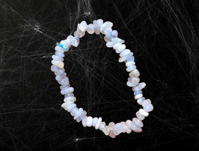 Bracelet Calcédoine bleue