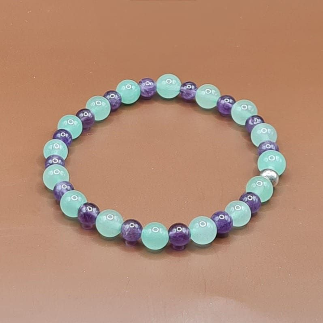 Bracelet Améthyste – aventurine verte
