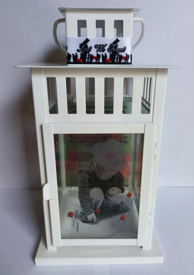 Boy in Poppy Field Lantern