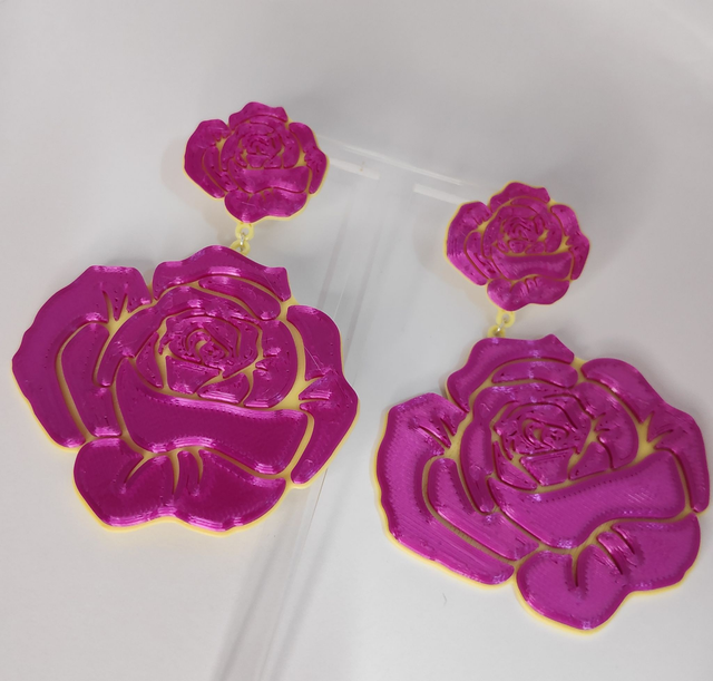 Pendientes "La Vie en Rose Lumineux"