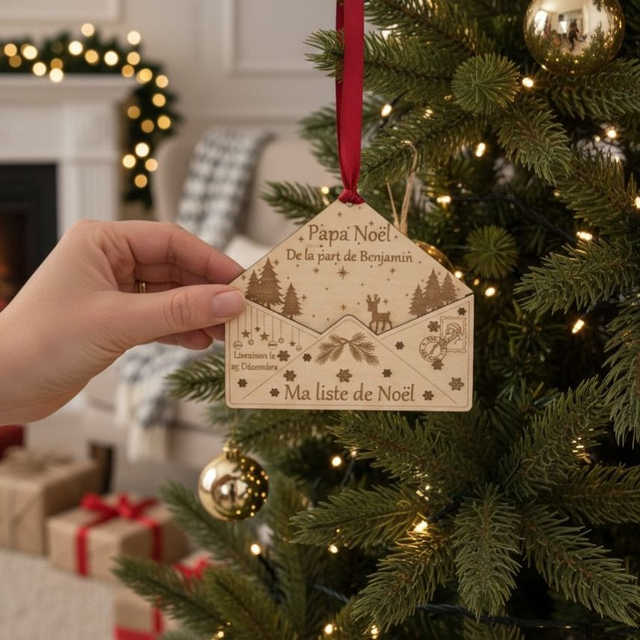 Liste de cadeaux de Noël personnalisée pour enfants, lettre au Père Noël - Papa Noël