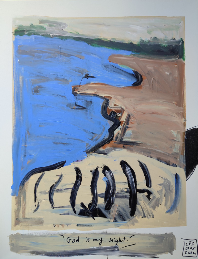 God is my sight, 116x89 akryl płótno 2024
