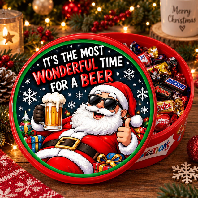 Adult Christmas Chocolate Tub Sticker | Funny Christmas Sweet Tub Label | Custom Christmas Treat Sticker | DIY Christmas Gift