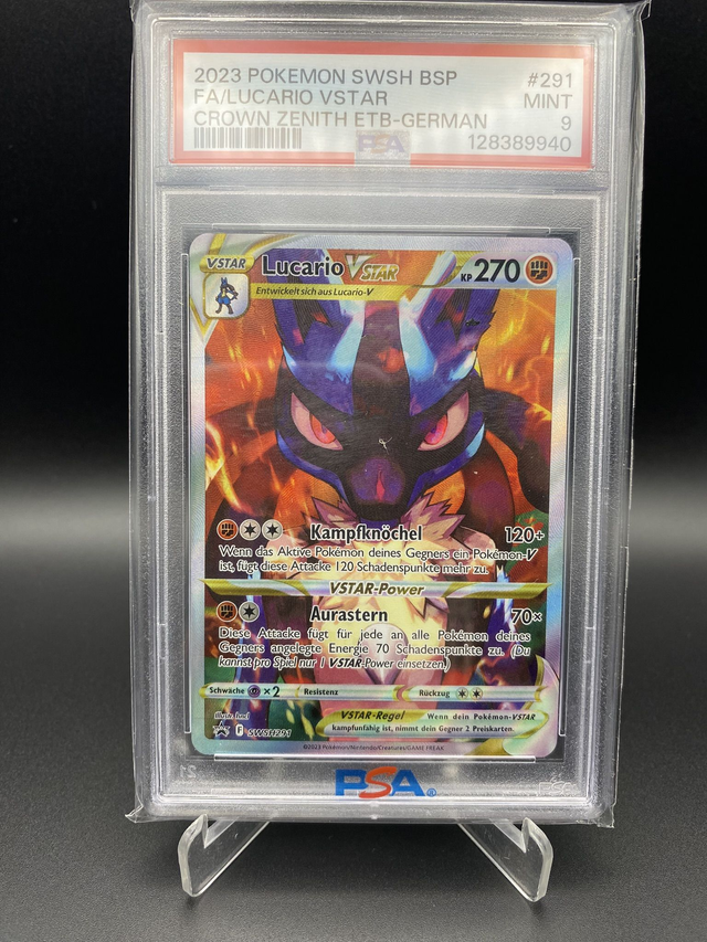 Lucario VSTAR (SWSH291) Crown Zenith - PSA 9 MINT