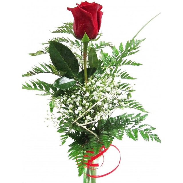 FLOR UNIDAD ROSA 40cm