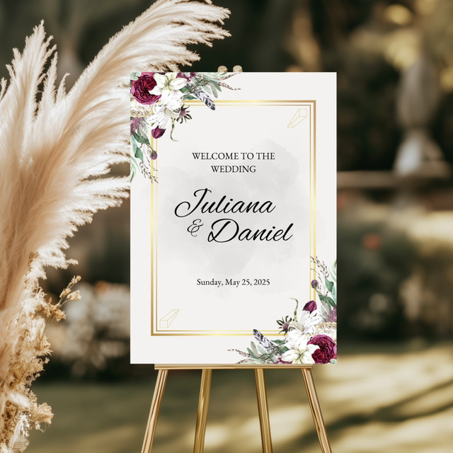 Wedding welcome board