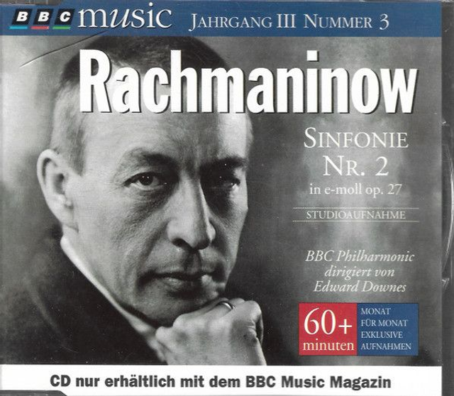 Rachmaninow*, BBC Philharmonic Dirigiert Von Edward Downes ‎– Sinfonie Nr. 2 In e-moll Op. 27 Audio CD 