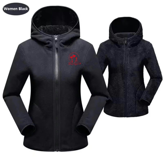 Veste à capuche réversible femme, Noire, Dw 3D Rouge