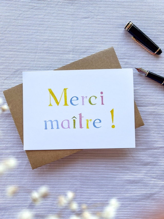 Carte Merci maître ! 