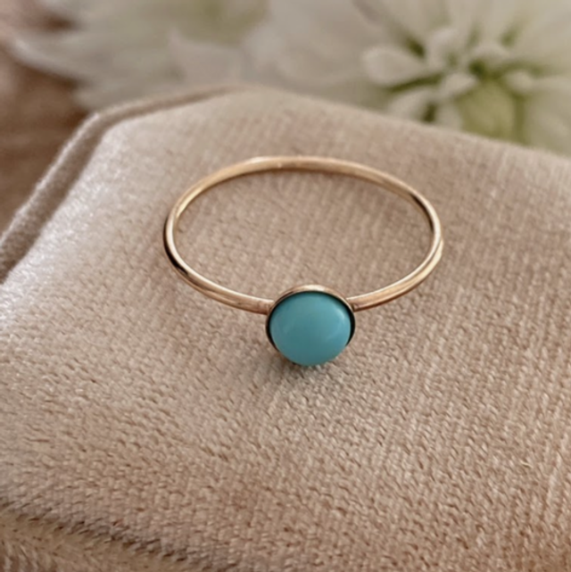 Ring • turkis • 14k gullfylt • 5mm