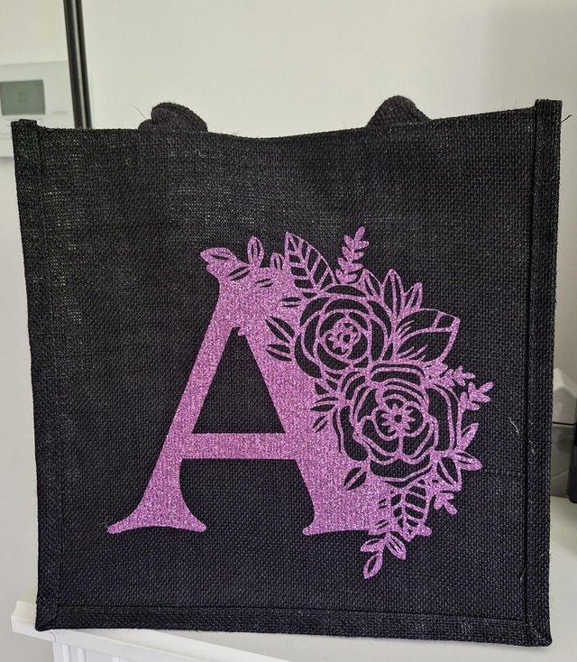 Sac moyen en jute noir