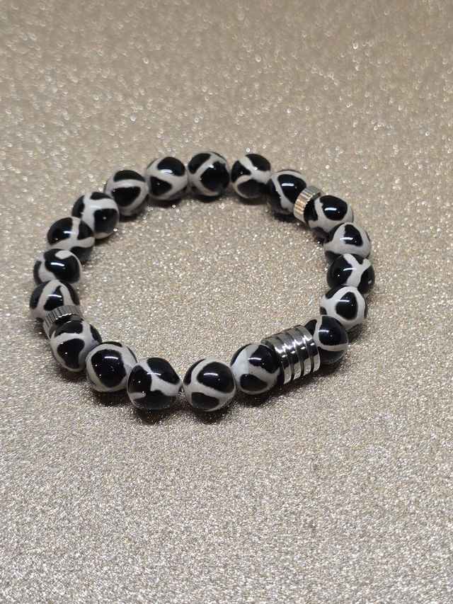 Bracelet Agate du Tibet en 1 cm