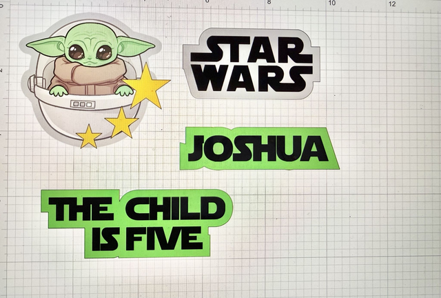 Personalised Baby Yoda Star Wars Cake topper