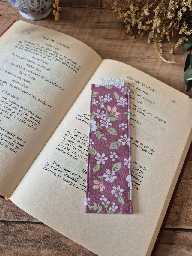 Marque-page fleurs