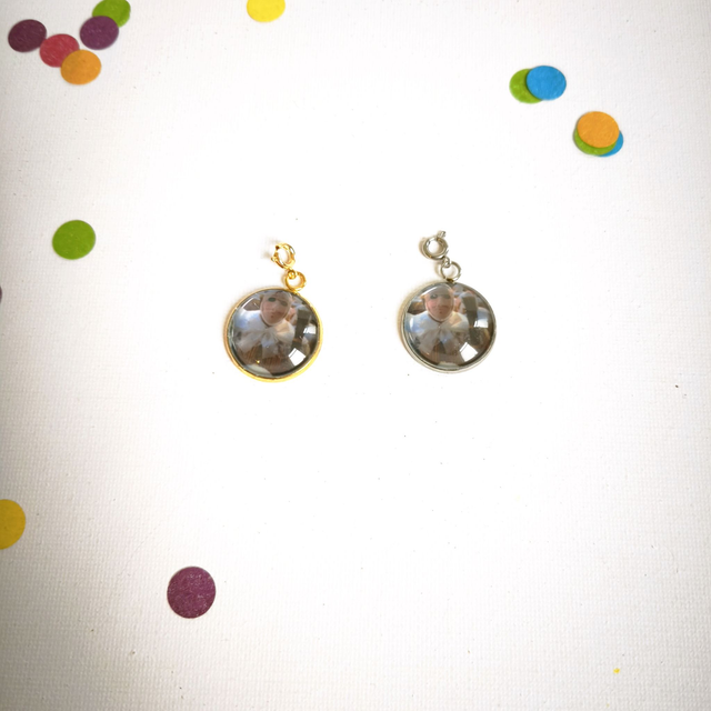 Charm’s Carnaval – Acier inox et verre –  interchangeable – Bijou personnalisable  