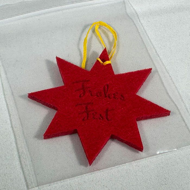 Filz Geschenkanhänger (Stern)