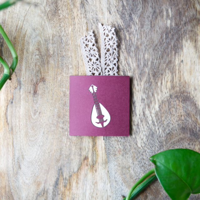 Mini-Carte Heroic Fantasy "Luth" (5 x 5 cm)