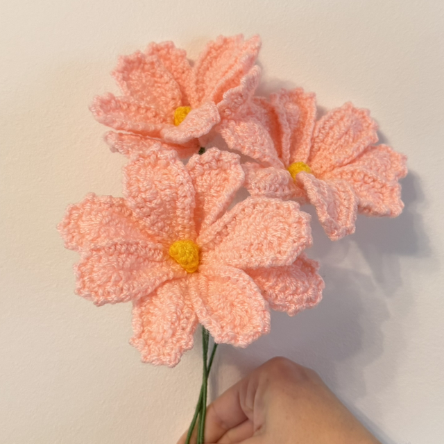 Bouquet de 3 cosmos roses 