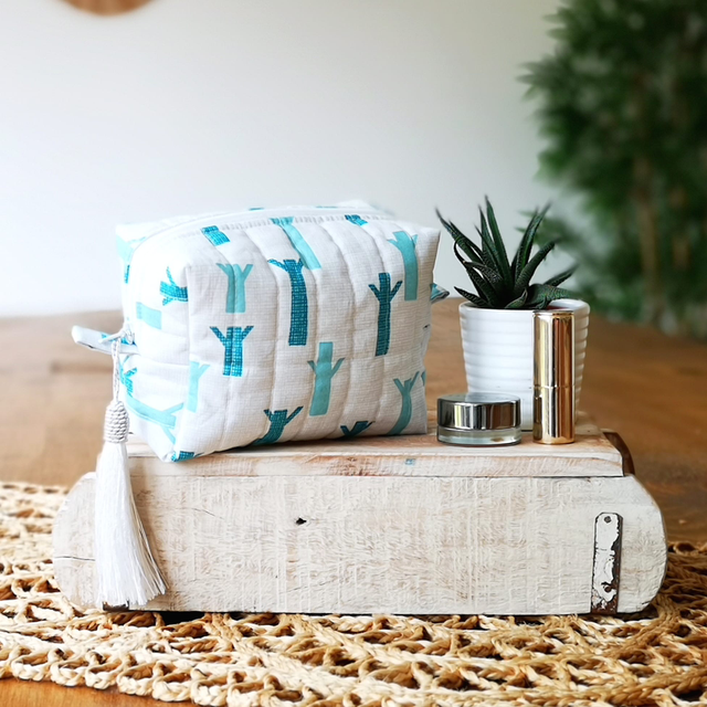 Cosmetic Bag Quilted - Leafless Trees