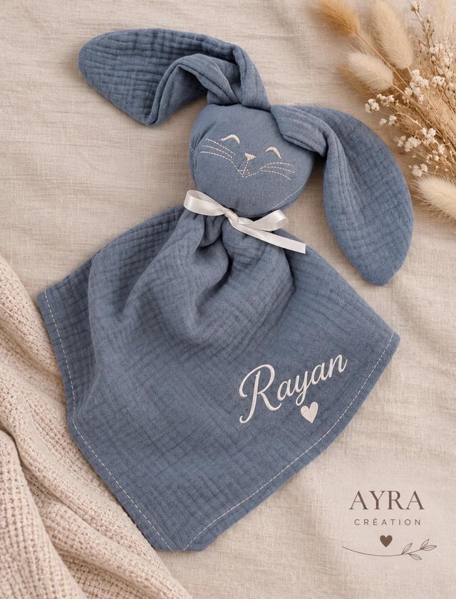 Doudou lapin personnalisé