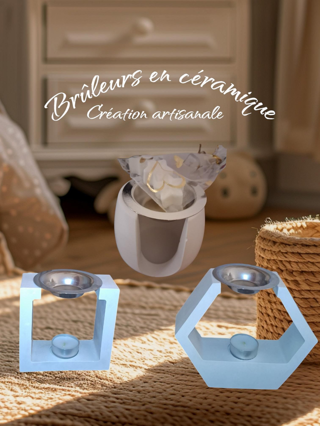 Brûleur fondant en céramique Idéale pour une ambiance cocooning et chaleureuse, à utiliser avec nos sachets de fondants 