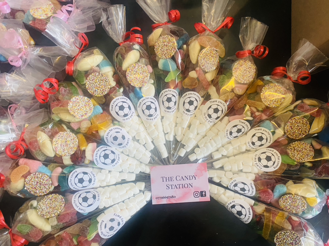 Sweet cones Marshmallow football stickers 