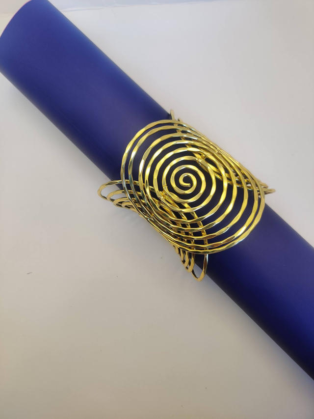 Statement Jewellery- Wide Cuff Golden bracelet Adjustable