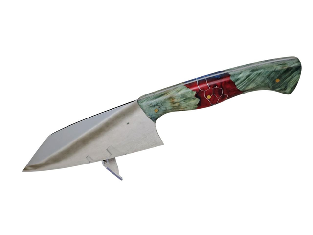 Couteau de cuisine inox loupe d&#039;érable hybride